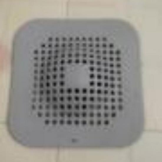 Square Silicone Bathroom Drain Cover, Anti-Clogging Hair Filter
