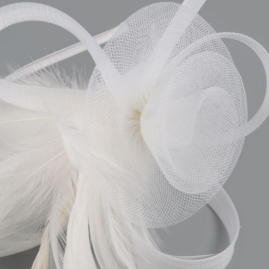 Tylová květinová čelenka do vlasů pro ženy Elegantní péřová čelenka ve stylu 20. let Protiskluzový flapper fascinátor Čelenka pro formální událost