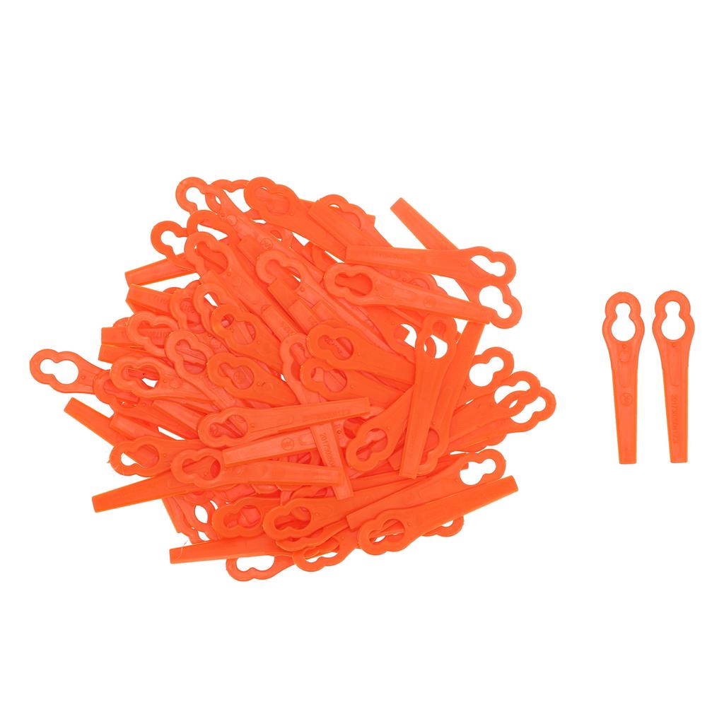 100Pcs Plastic Cutter Blades Lawn Mower Cutting Tools Replacement Garden Pruning Accessories