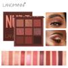 9 Color Nude Eyeshadow Palette Matte Shimmer Glitter Warm Brown Red Pigmented Long Lasting Waterproof Eye Makeup Palette for Women Girls Daily Party