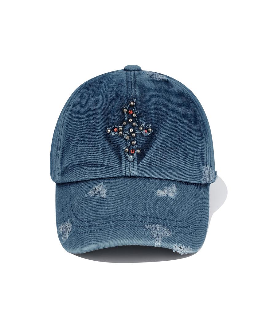 NOT4NERD 4 Symbol Stud Vintage Ball Cap - Deep Blue