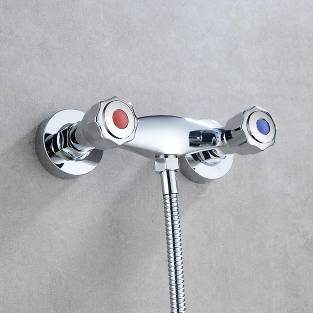 Wall Mounted Brass Shower Valve Hot Cold Dual Control Mixing G1/2 Outlet