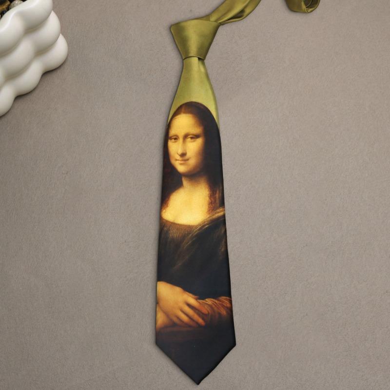 Meier Silk artistic tie - men's versatile trendy casual chic black & blue
