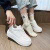 Little white shoes women's new women's shoes versatile shoes  breathable leather thick soles increase height casual board shoes women