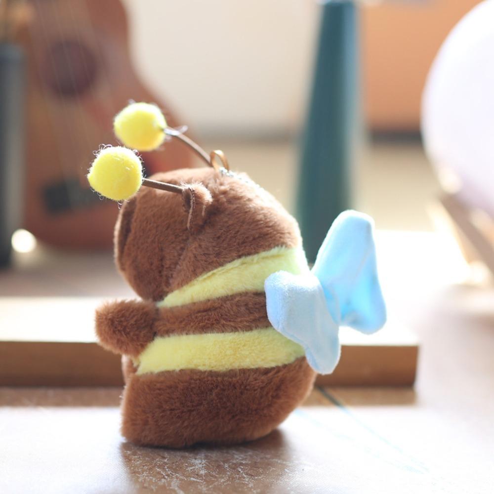 PP Cotton Capybara Key Ring Animal Turtle Bee Wing Flutter Doll Plush Bee Turtle Pendant  Daily