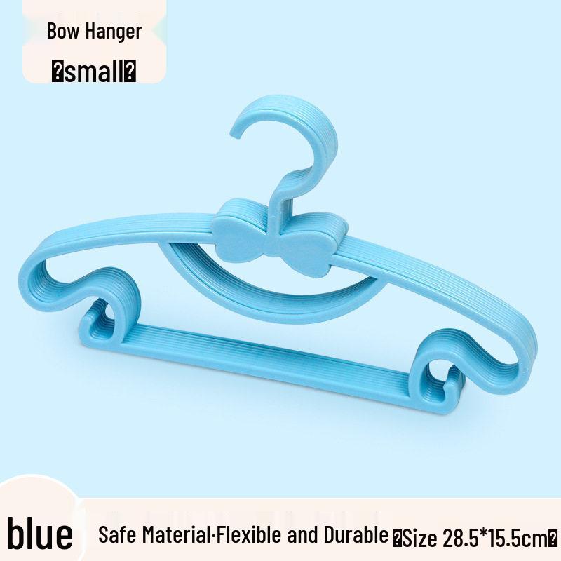 Plastic Kids' Clothes Hanger - Thickened Bow Design for Infants and Home Use