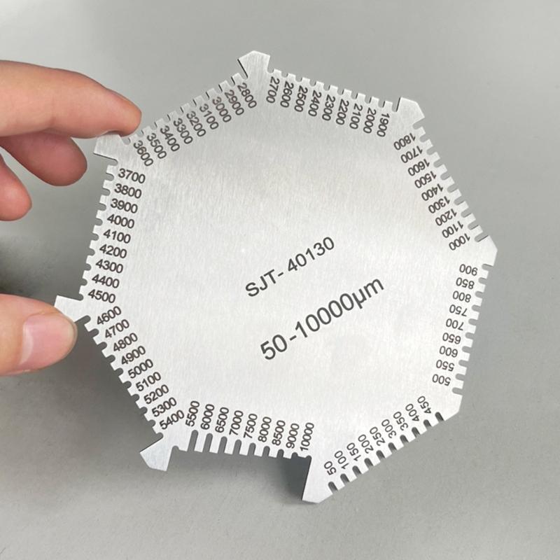 Stainless Steel Wet Film Comb Wet Film Comb Gauge Thickness Gauge Octagonal Wet Film Comb 50-10000um Professional
