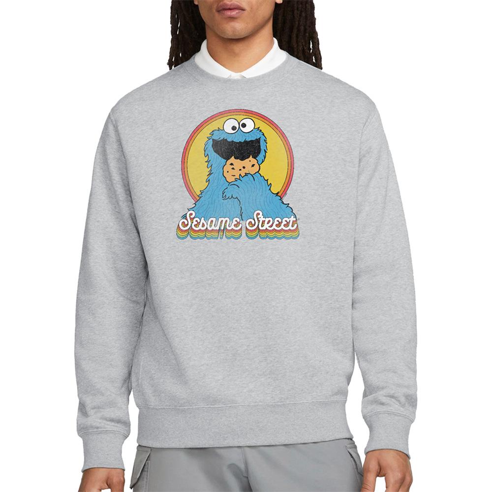 Sesame Street Unisex Adult Cookie Monster Layered Sweatshirt