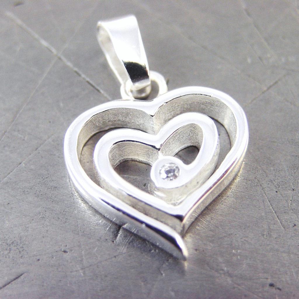 Les Trésors De Lily [G1644] - Silberner Anhänger „Liebe“