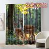 Set Of 2 Flat Printing Curtains Without Rod Sunlit Deer Duo Versatile Fabric All Modern Made Polyester
