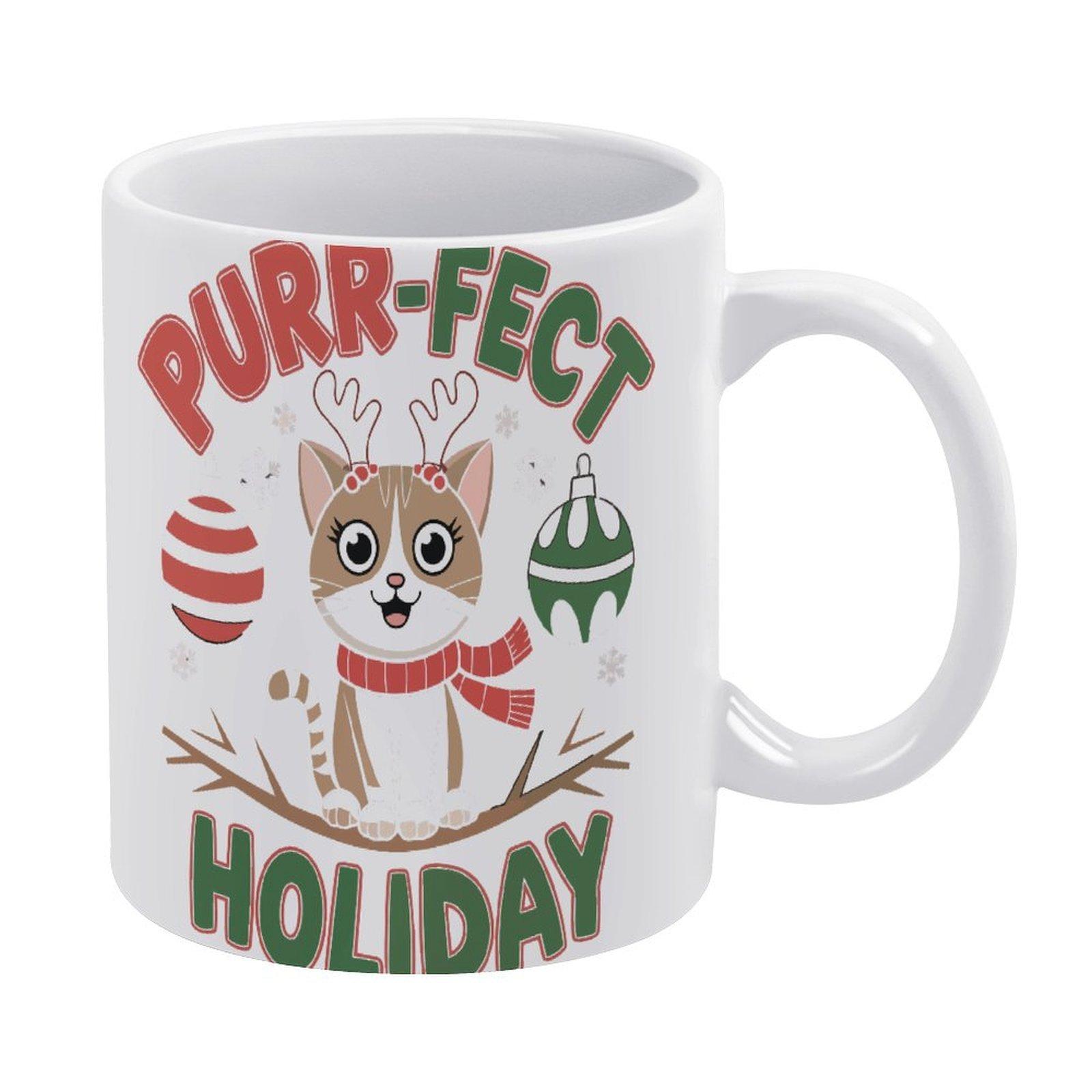 

1pc 11oz blank ceramic mug, double-sided printed drink cup, clean smooth glaze, heat resistant, versatile mug for modern household usage белый