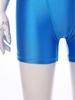 Damenöl Glänzend Body Badeanzug Durchsichtiges Netz Patchwork Rollkragen Ärmellos Reißverschluss Hinten Boxer Bottom