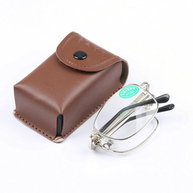 

Унисекс Складные Очки для Чтения с Кристальными Линзами и Металлической Оправой - Модель 019 +250