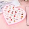 10/20/36 Pcs Cute Adjustable Rings Children Girls Pretend Play Makeup Toys Cartoon Crystal Jewelry Alloy Animal Enamel Ring