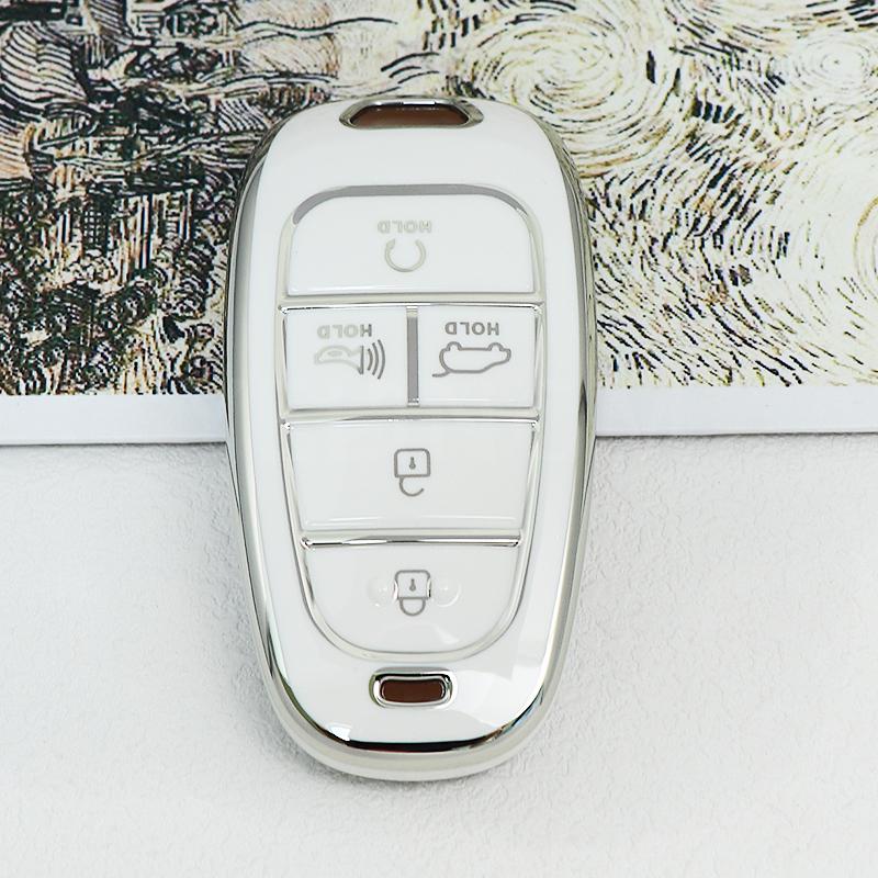 4 5 6 7 8 Buttons TPU Remote Key Shell Fob Case Cover for Hyundai 2020-2021 Sonata Nexo DN8 Santa Fe TM Tucson NX4 Staria Ioniq