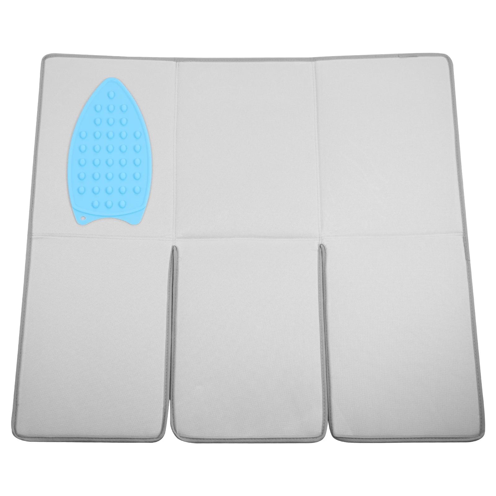 

Ironing Mat Portable Travel Ironing Blanket Pad Blanket Foldable Table Top Quilted Pad Heat Resistant Iron Sheet for Table Top сірий