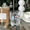 Christmas Vibe Cute Snowman Glass Cartoon Juice Cup Couple Breakfast Milk Cup Office Coffee Cup