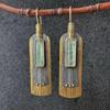 Two-Tone Electroplated Retro Handmade Women's Earrings - Ethnic Style Drops