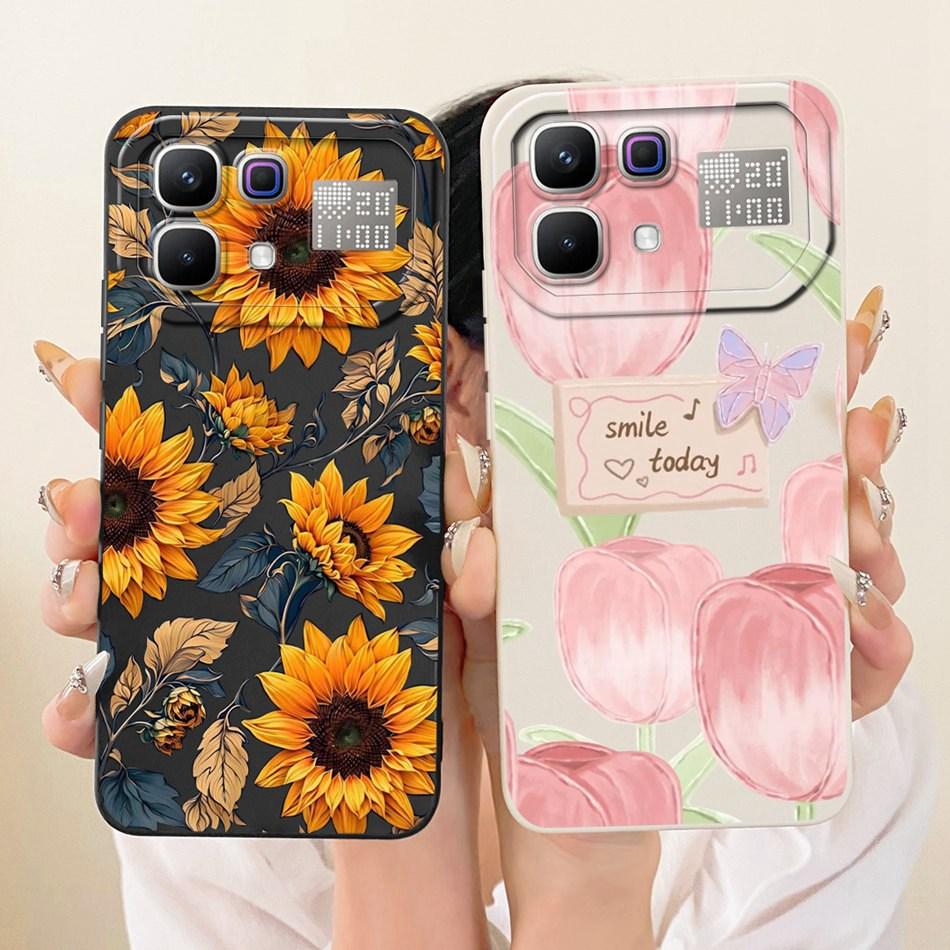 For Infinix Note 60 Pro Note60 Cute Cat Flower Cartoon Phone Case For Infinix Note 60 60Pro 5G Soft Silicone Covers Bumpers