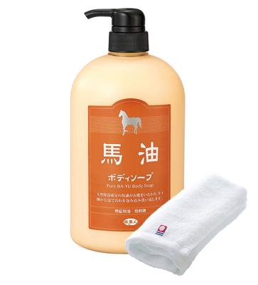 Azuma Shoji Includes Imabari Horse Oil Body Soap 1000ml Skin Care Travel Beauty Bayu [Price Towel] /