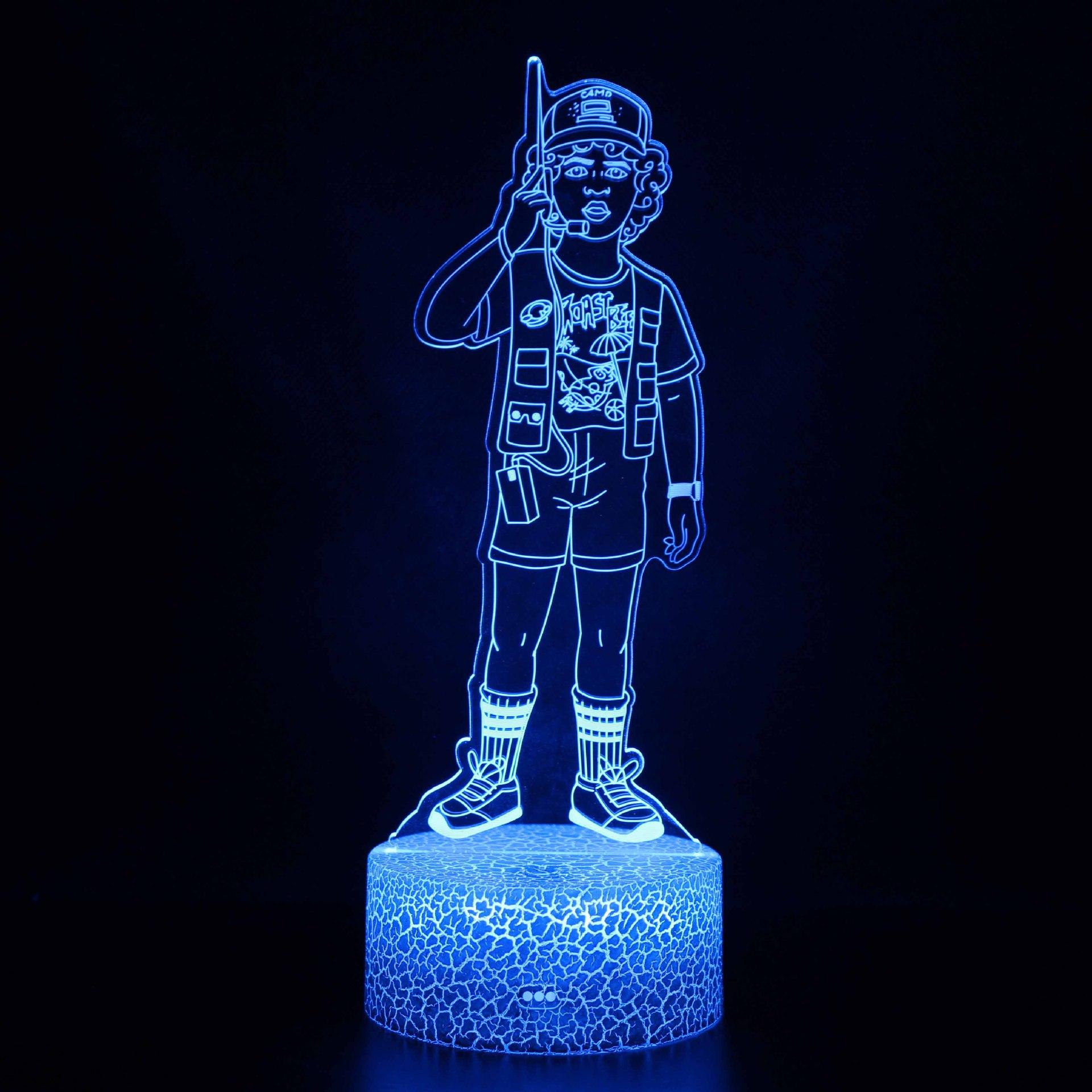 

3D Аніме Stranger Things Лампа Косплей Візерунки LED Нічник Каваї Настільна Підсвітка Декорація Кімнати Подарунок