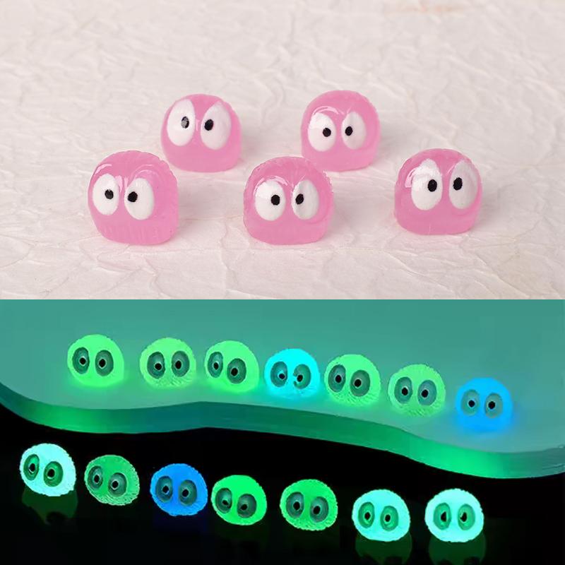 200/5x Luminous Cute Soot Sprite Car Dashboard Decorations Colorful Home Decor Glowing Elf Fairy Garden DIY Ornament Accessories