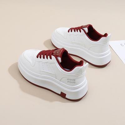 2025 lente kleine witte schoenen nieuwe Koreaanse versie ins vrouwelijke studenten platform verhogend sport board schoenen casual straatfoto ZS81