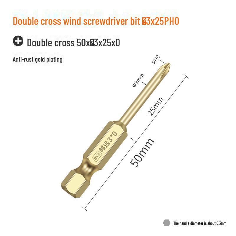 Bangyuan Magnetic Double-Head Cross Head Electric Screwdriver & Hand Drill Bit