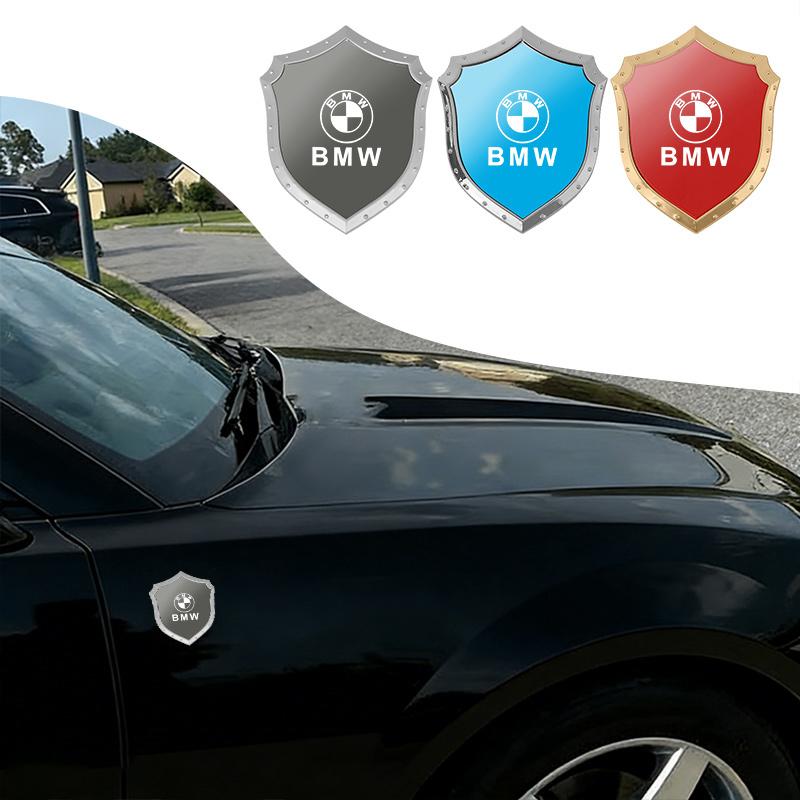 ZFAL7 3D Decal Motorcycle Sticker Stainless Steel Car Creative Styling Decoration Sticker For BMW M F10 F20 E92 E93 X1 E43 E53 E63 E84