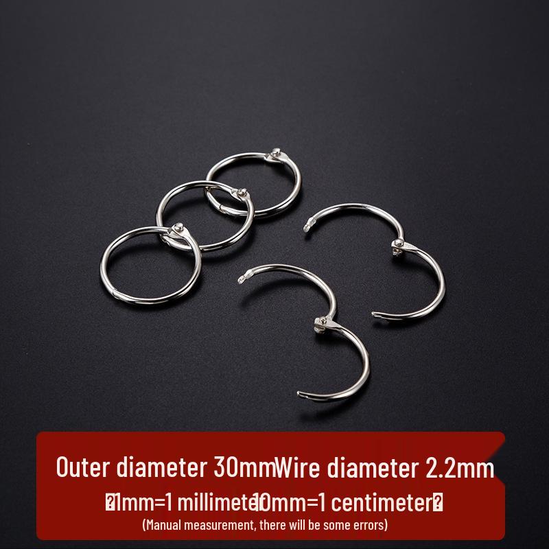DIY Openable Iron Rings for Binding, Loose Leaf, Key Chains, and Curtains