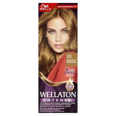 Wella Wellaton Intensive Coloring Cream No. 7/0 - Medium Blonde 1 Pack.