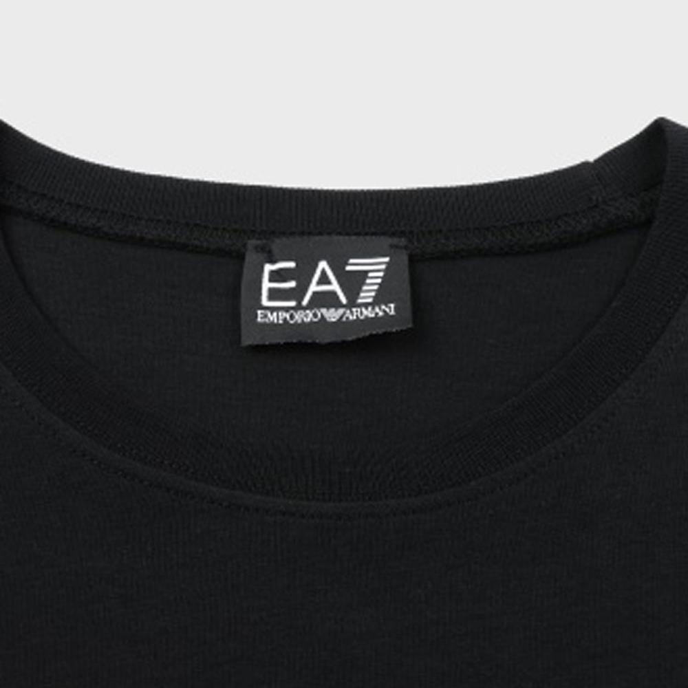 Emporio Armani Ss22 Letter Print Crew Neck Pullover Short Sleeve T-Shirt Men Tops Black 3LPT27-PJ7CZ-1200