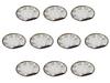Set of 10 Bizen Shino Plates x Large Round Plates by Setomonohonpo Half-Moon 7.0 [21.5 20cm]