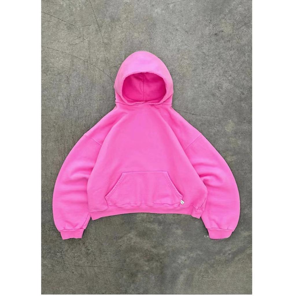 ZYLLO European and American Fashion Loose Hooded Solid Color Street Sports Top