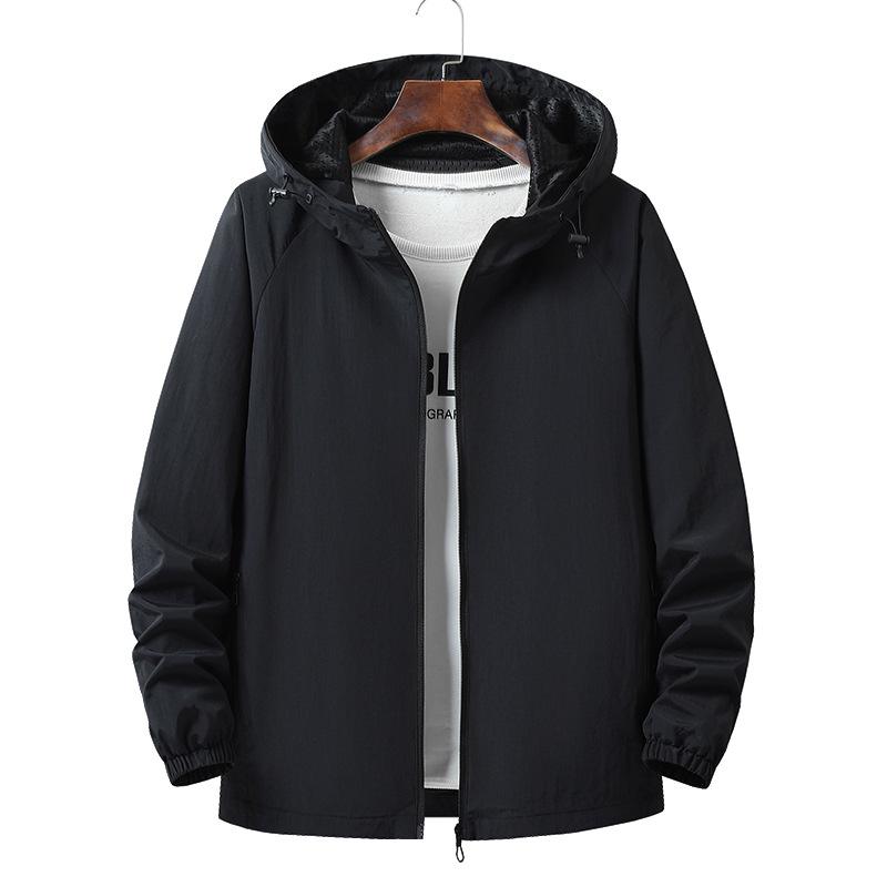 Windproof Breathable Hooded Jacket - Versatile Spring/Autumn Style, Handsome and Casual