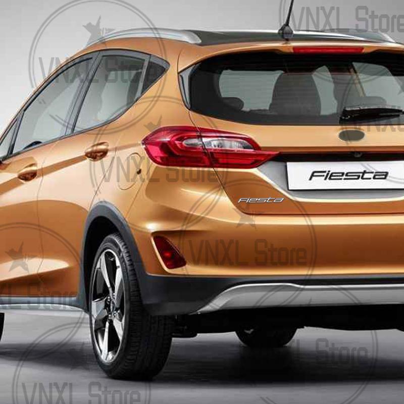 Car-Styling For Ford Fiesta Letter 3D Metal Stickers 3M Adhesive Backing Car Trunk Body Emblem Auto Lettering Decals Accessories