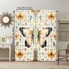 Set Of 2 Vintage Versatile Polyester Transparent Curtains Home Decoration Butterfly Floral Leaf Pee Use Bedrooms Curtain For Master Bedroom Made