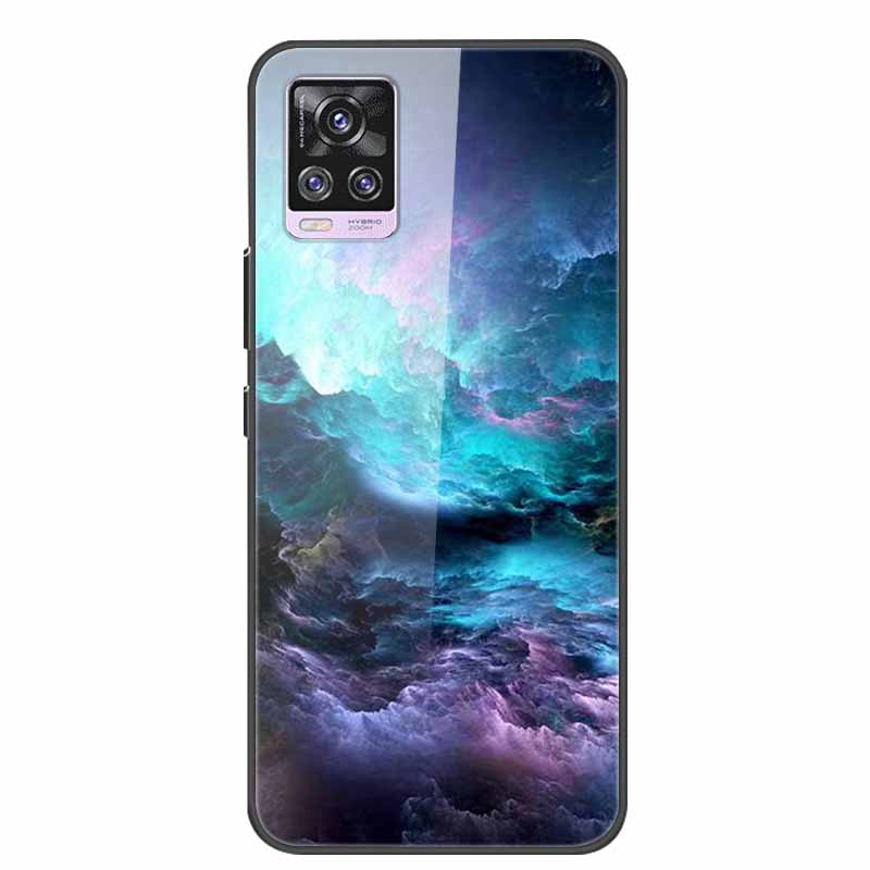 For Vivo V20 Pro Phone Case V 20 Pro Soft Bumper Tempered Glass Hard Back Covers Cases For Vivo V20 Pro Case 6.44" Coque Fundas