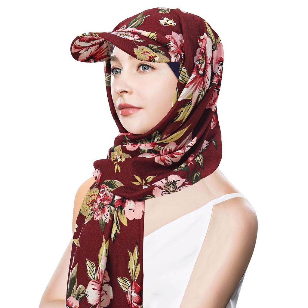 Solid Color Women's Versatile Scarf Hat - Middle East Hijab Style