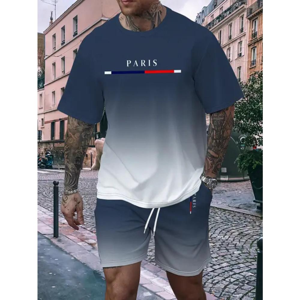 Casual Loose Sports Suit Fashionable Men's Versatile Short-sleeved Shorts Breathable Suit Comfortable Unisex Sports Clothing