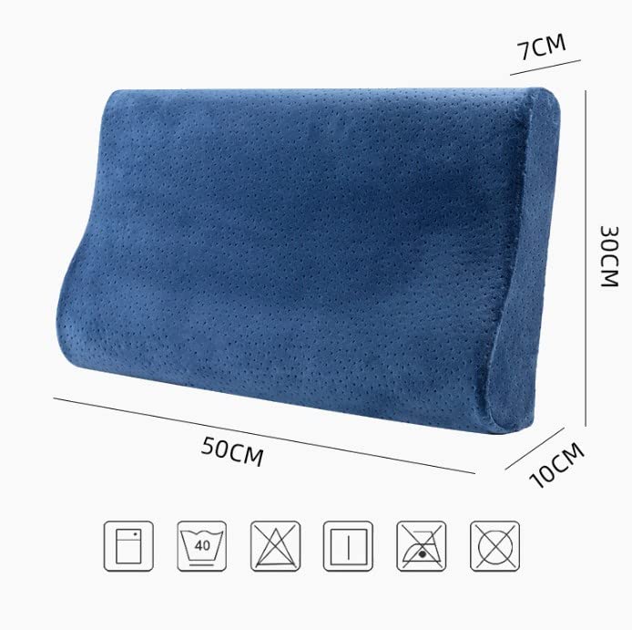 Rita Pro Shop Memory Foam Pillow, Wave-Shaped, for a Comfortable Sleep, Relieves Shoulder and Neck Stiffness, Prevents Snoring, Ergonomic Design,
