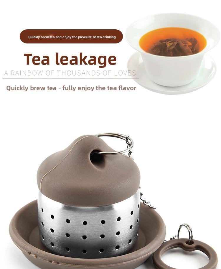 Stainless Steel Silicone Tea Leakage Tea Filter Tea Filter Tea Maker Tea Partition Coffee Isolation Tool