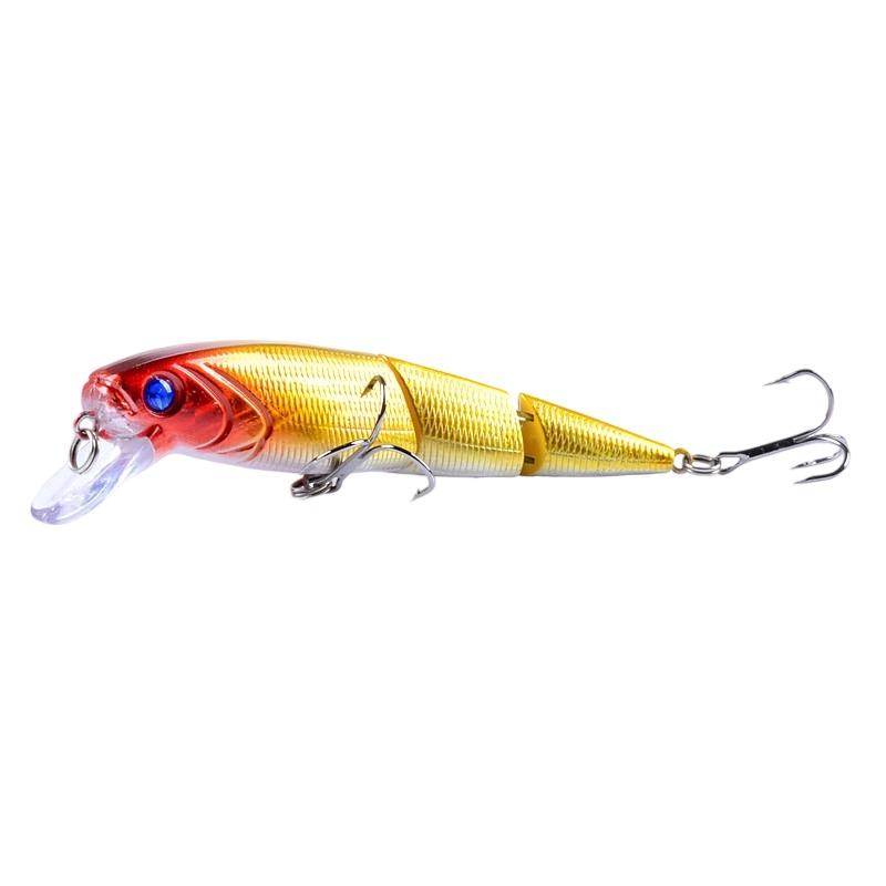 3 Segment Artificial Hard Bait Multi Jointed Swimbaits Swimming Lures with Treble Hook Freshwater Saltwater Swimbait