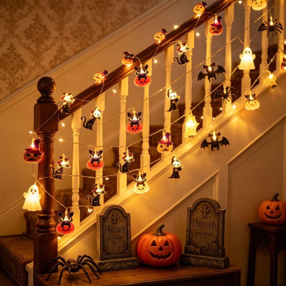 Pumpkin Party Decoration Ghost Halloween Decoration Hanging Decorations Lamp String Theme Party