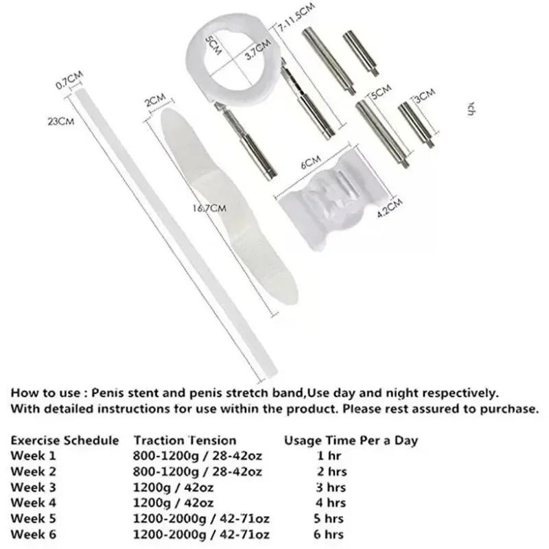 Penis Enlargement Stretch Clamp Extender Penis Stretching Exerciser Penisgrowth Traction Device for Men Portable Sport Train 18+
