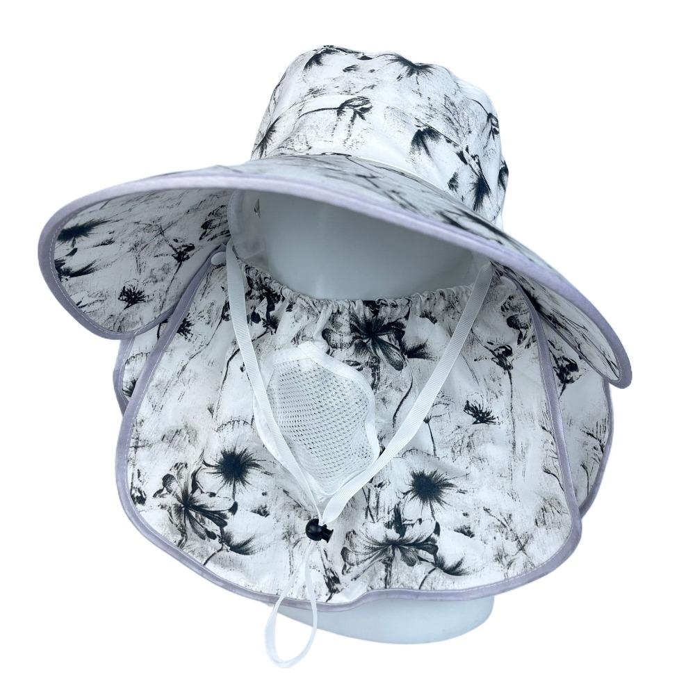 

Защита от УФ-лучей Шляпа для сбора чая Дышащая сетчатая шляпа от солнца Портативная женская шляпа от солнца Лето серый