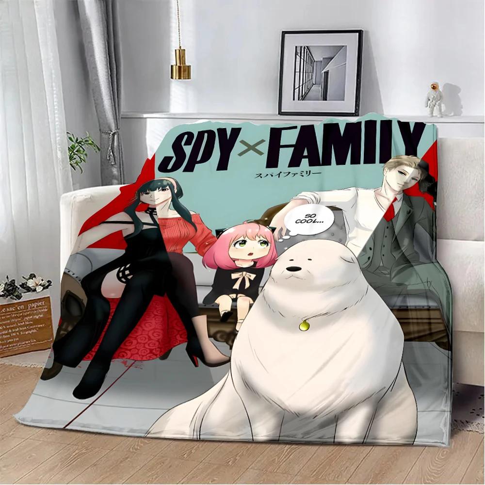 Spy x family Cartoon anime Printed Blanket Picnic Blankets Warm Blanket Soft and Comfortable Blanket Home Travel Birthday Gift