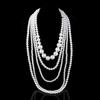 Imitation Pearl Women'S Multi-Layer Pearl Necklace Exaggerated Beaded Long Sweater Chain