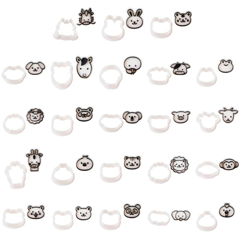 Cartoon Animal Fondant Cookie Cutters Easy to Use Cute Animal Shape Pastry Molds for Creating Delicate Snacks at Homes