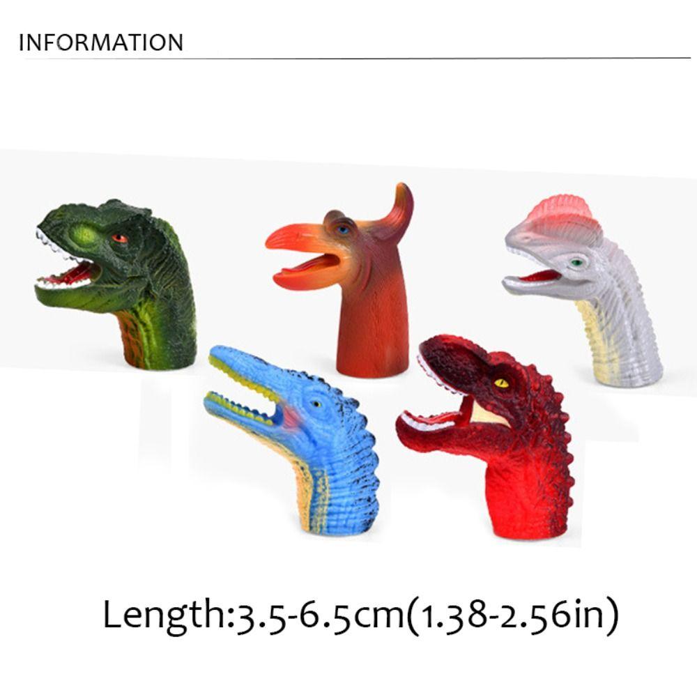 Safety Mini Animal Hand Puppet Colorful Dinosaur Finger Puppet Doll Finger Puppet Toy Set  Gifts